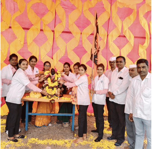 Chhatrapati Shivaji Maharaj Jayanti garland placing