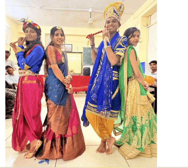 Shrikrushnashtami costume performance by KK Patil students