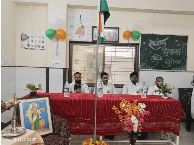 Students gathered in hall for cultural program