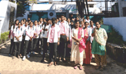 Industrial visit group photo of students